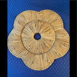 Boho vintage weaved wall hanging/ trivet